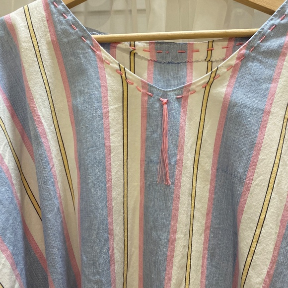 Homemade striped poncho blouse - Picture 2 of 5